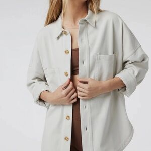 Vuori Mackenzie Long Sleeve Shirt Jacket in Natural Women's Size XS/S SOLD OUT